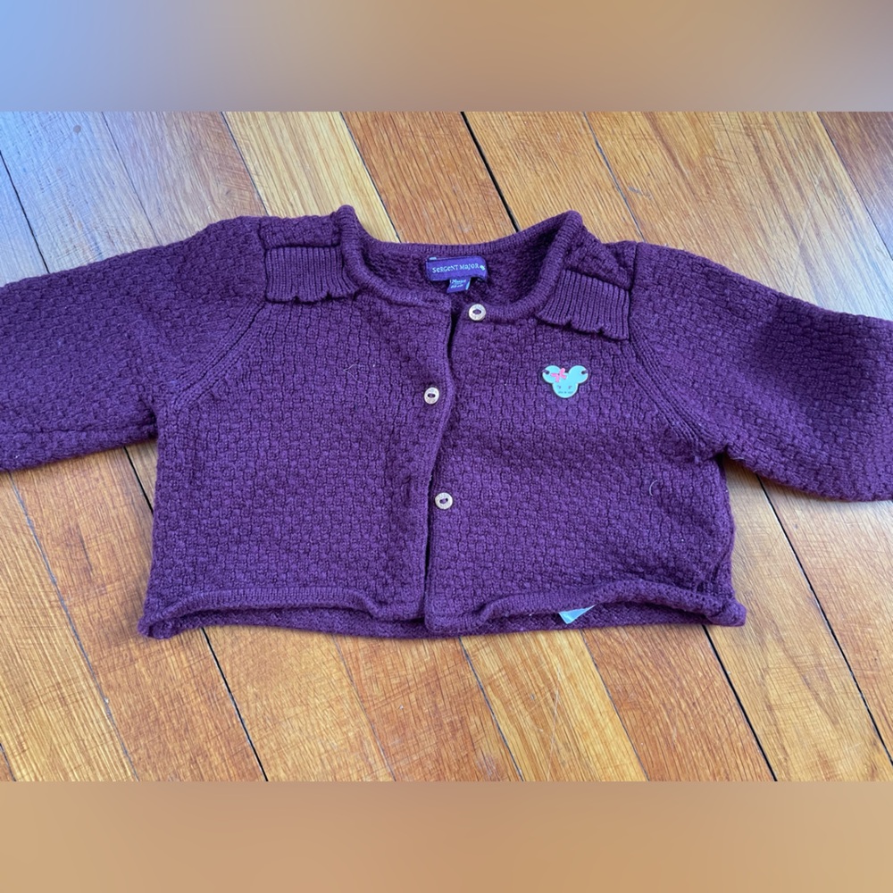 SERGENT MAJOR purple cardigan bolero 24M 86cm